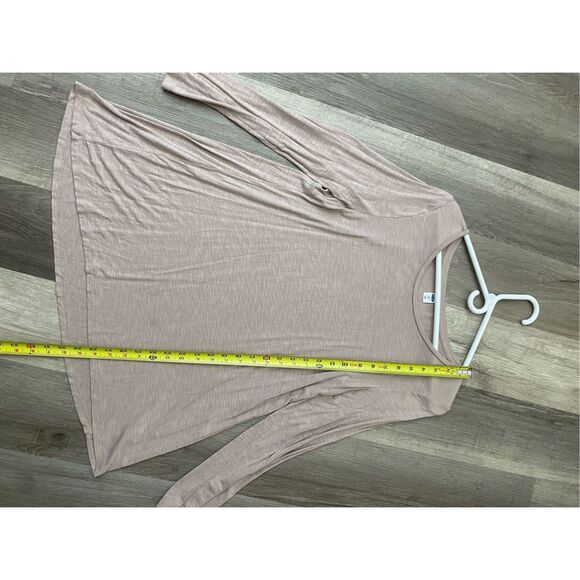 Old Navy Luxe Slub-Knit Swing Tee in Icelandic Mineral Pale Pink, Sz Large - Picture 2 of 12